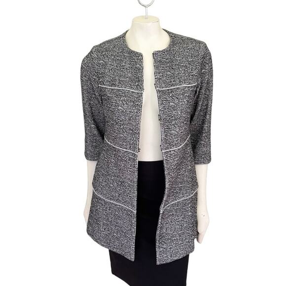 CABI The Times Long Tweed Jacket SZ XS - Picture 3 of 11